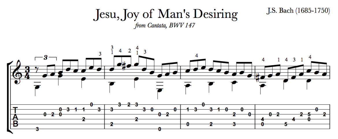 CANTATA 147 BACH PARTITURA GUITARRA PDF