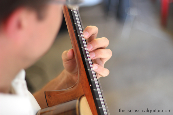 Left Hand Position (Player's View) - Classical Guitar