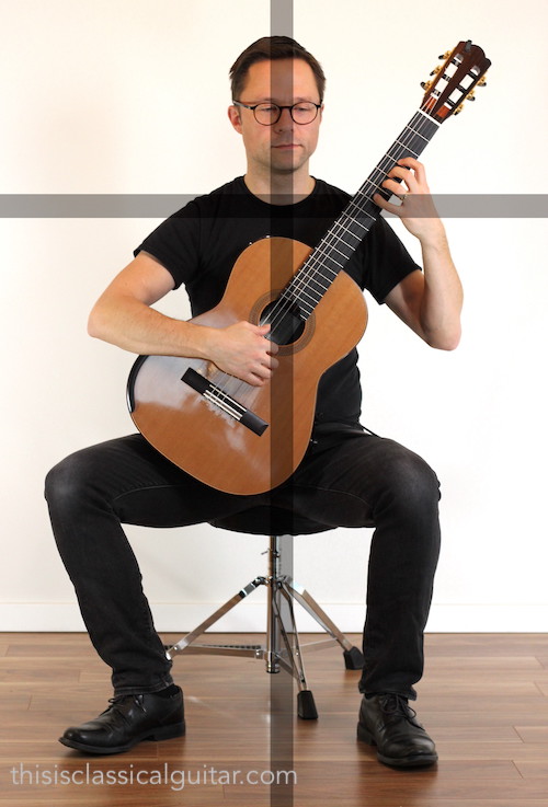 Classical Guitar Position with the Gitano Support