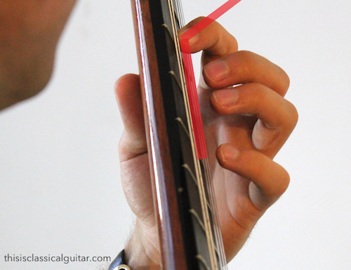 Left Hand Fingers (first finger diagram) - Classical Guitar