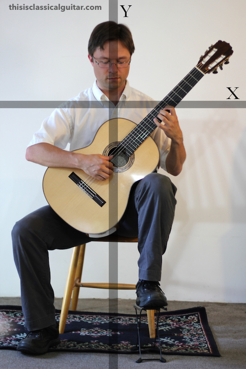 Sitting Position & Posture (Footstool Diagram) - Classical Guitar