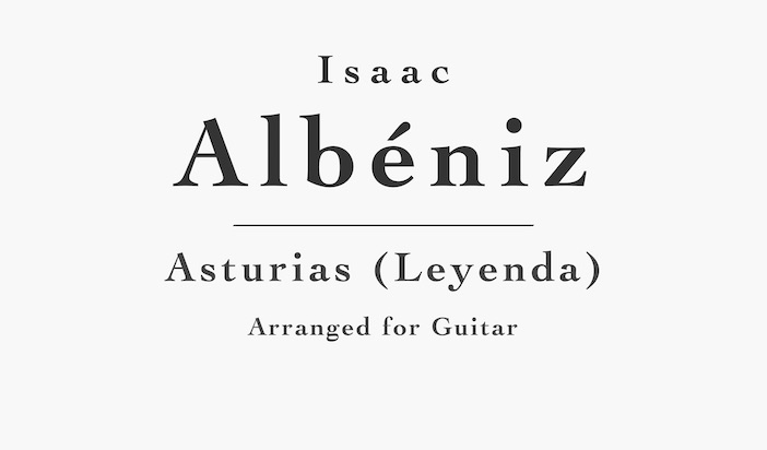 Asturias (Leyenda) for Guitar by Albeniz - Free PDF