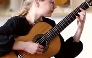 Leonora Spangenberger (11) plays Allegro by Bach