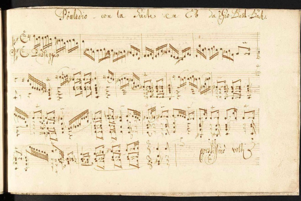 BWV 996 Praeludio con la Suite aufs Lauten werck opening page 