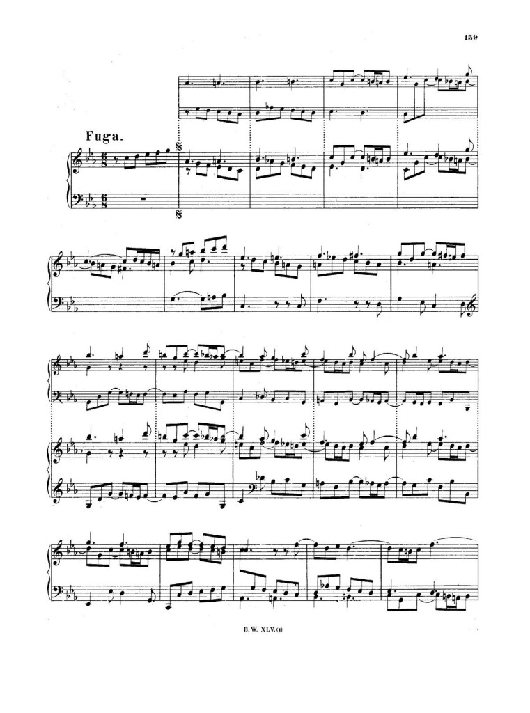 BWV 997 Fuga, Bach Gesellschaft version