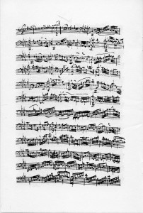 Cello Suite V, beautifully copied by Anna Magdalena Bach