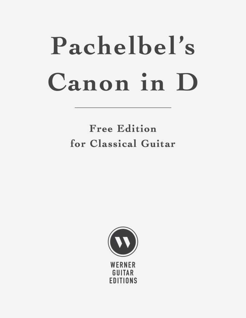 Canon in D for Guitar by Pachelbel - Free PDF Sheet Music