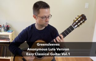 Lesson: Easy Greensleeves for Classical Guitar