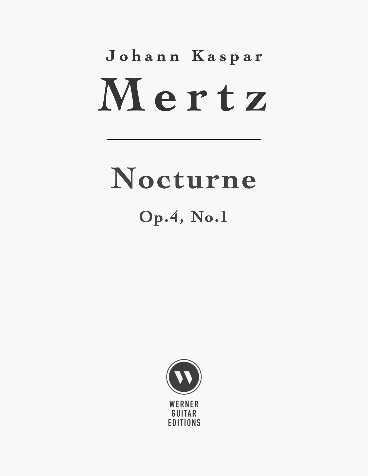 Nocturne No.1, Op.4  by Mertz (PDF Sheet Music or Tab)