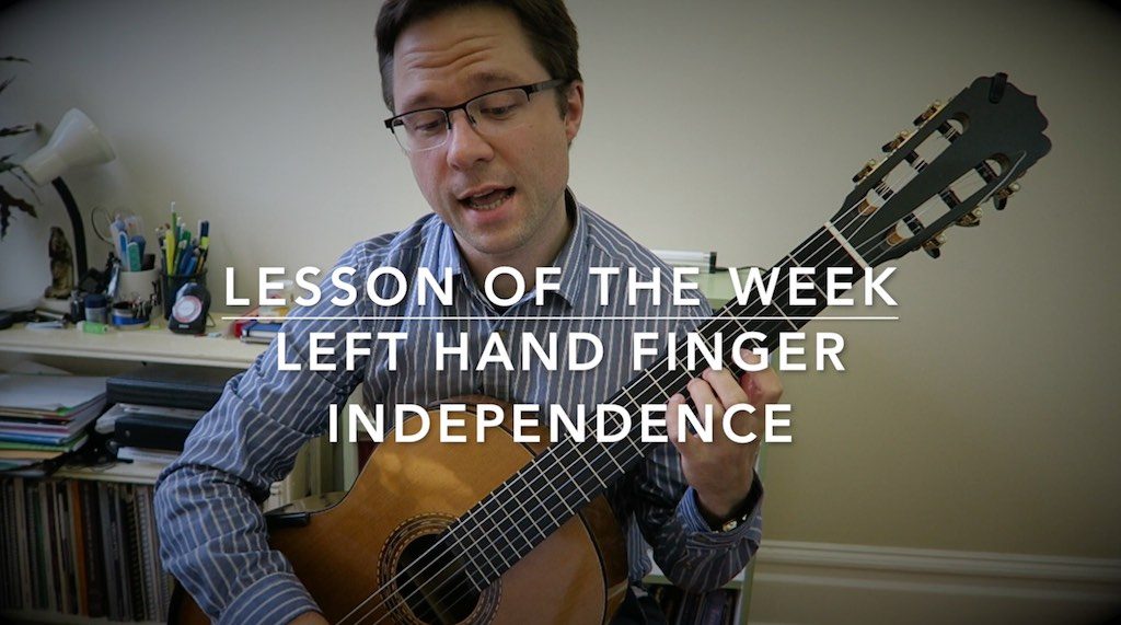 Lesson Left Hand Finger Independence for Guitar This is Classical Guitar