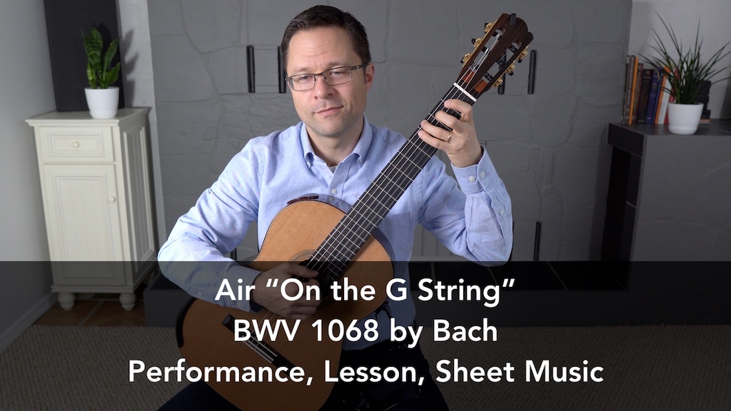 Air on the G String by Bach for Guitar - PDF Sheet Music
