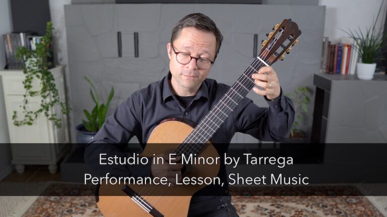 Estudio by Tarrega for Classical Guitar (Free PDF)