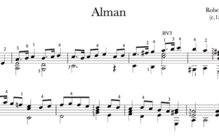 Alman by Robert Johnson for Guitar (Free PDF)