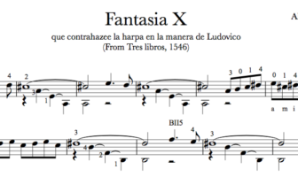 Fantasia X by Mudarra for Guitar (Free PDF)