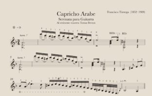 Capricho Árabe by Tárrega (Free PDF or TAB)