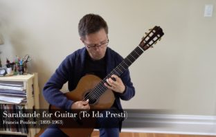 Bradford Werner Plays Sarabande for Guitar by Francis Poulenc