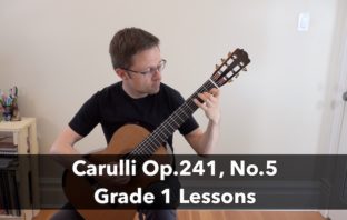 Grade 1 Lesson: Andantino, Op.241, No.5 by Carulli