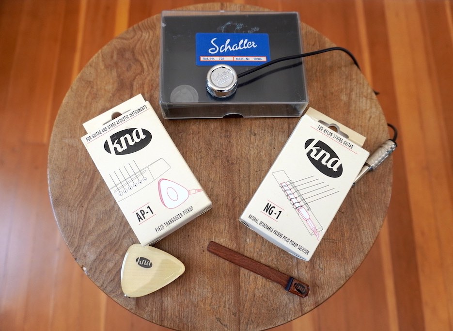 Classical Guitar Piezo Pickups KNA NG1, AP1, Schaller Oyster This
