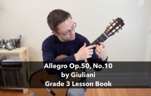 Grade 3 Lesson: Allegro, Op.50, No.10 by Giuliani
