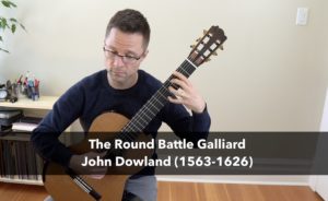 The Round Battle Galliard by John Dowland – Sheet music and TAB for classical guitar