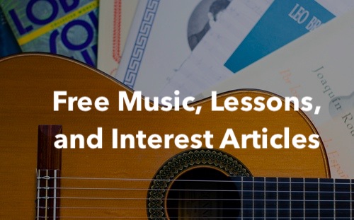 Free Sheet Music and Lessons for Classical Guitar
