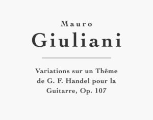 Variations on a Theme by Handel Op.107