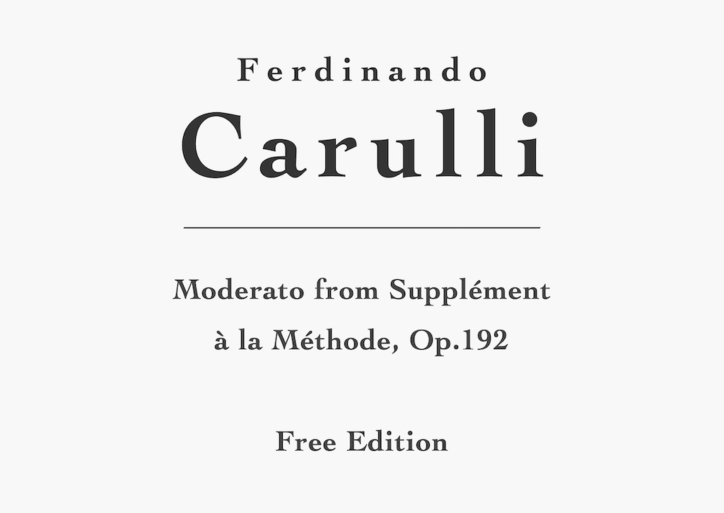 Moderato, Op.192 by Ferdinando Carulli - Free PDF Sheet Music and TAB