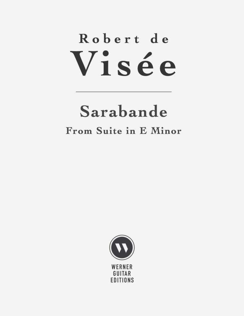 Sarabande in E Minor by Visée