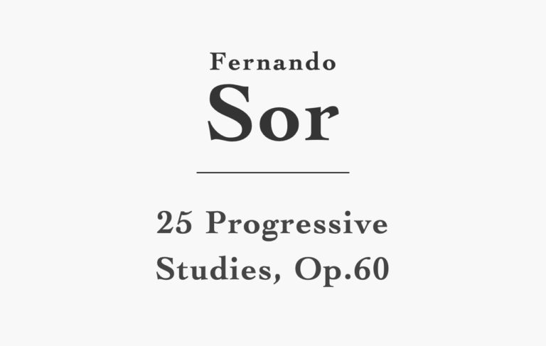 25 Progressive Studies, Op.60 by Fernando Sor - PDF Sheet Music or Tab