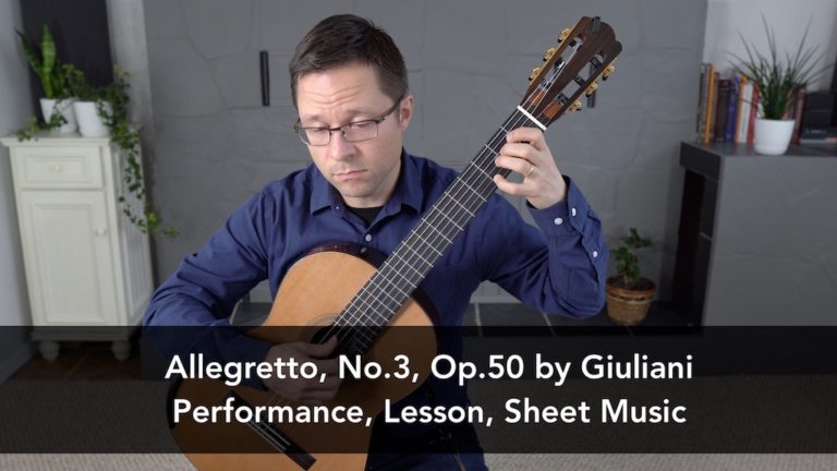 Allegretto, No.3, Op.50 by Giuliani for Classical Guitar