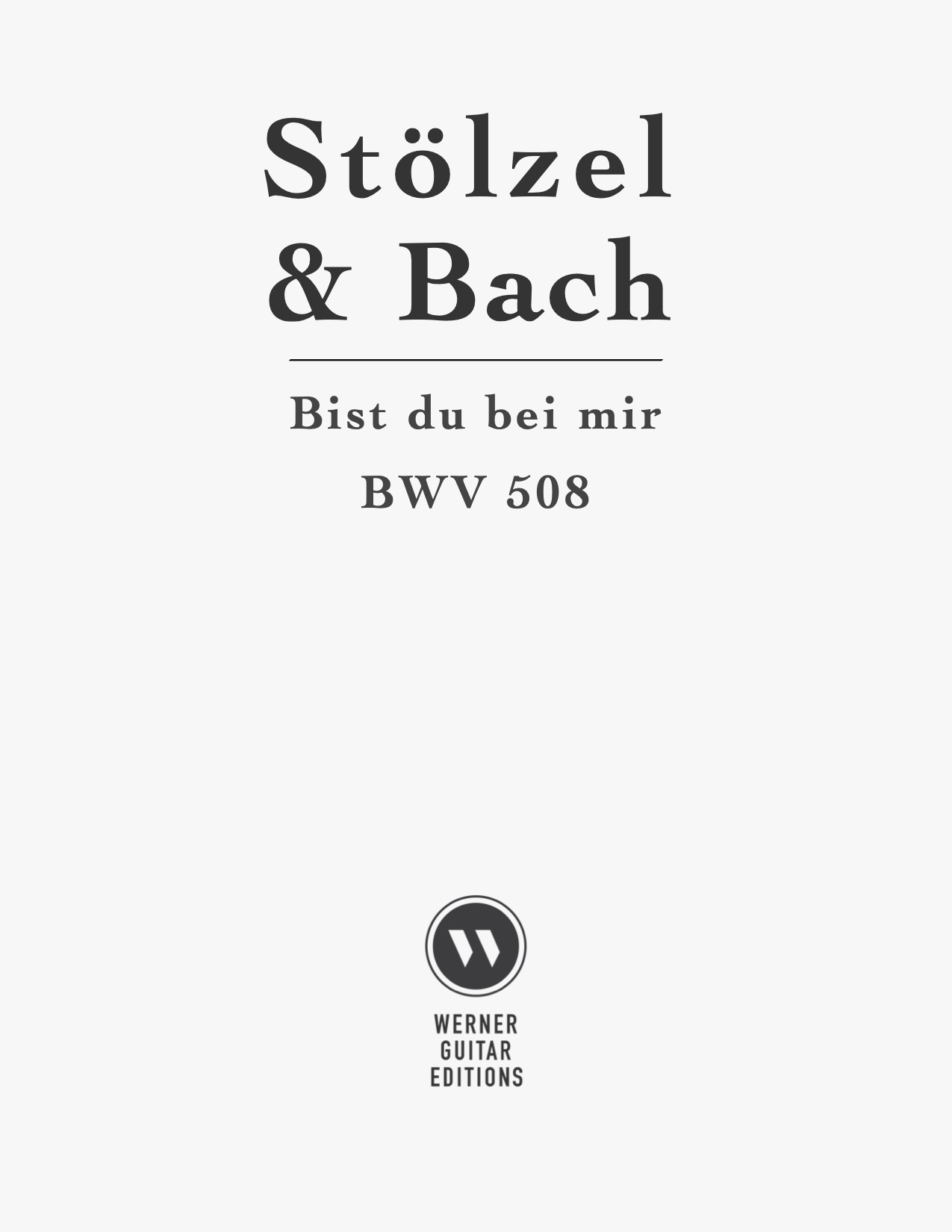 Bist du bei mir (Be thou with me) for Guitar