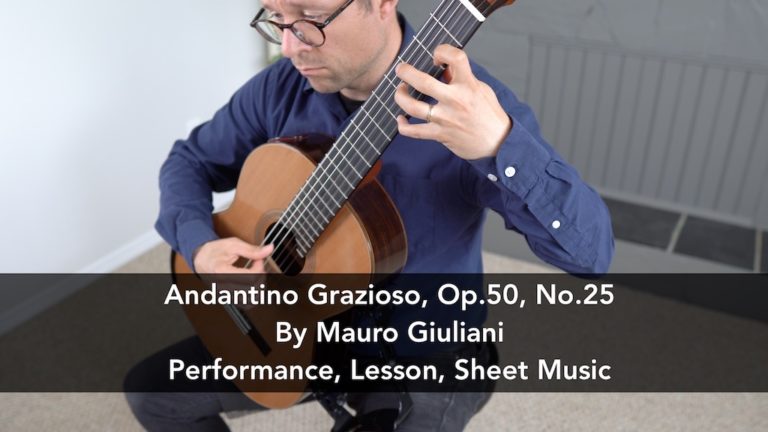 Andantino Grazioso, No.25, Op.50 by Giuliani