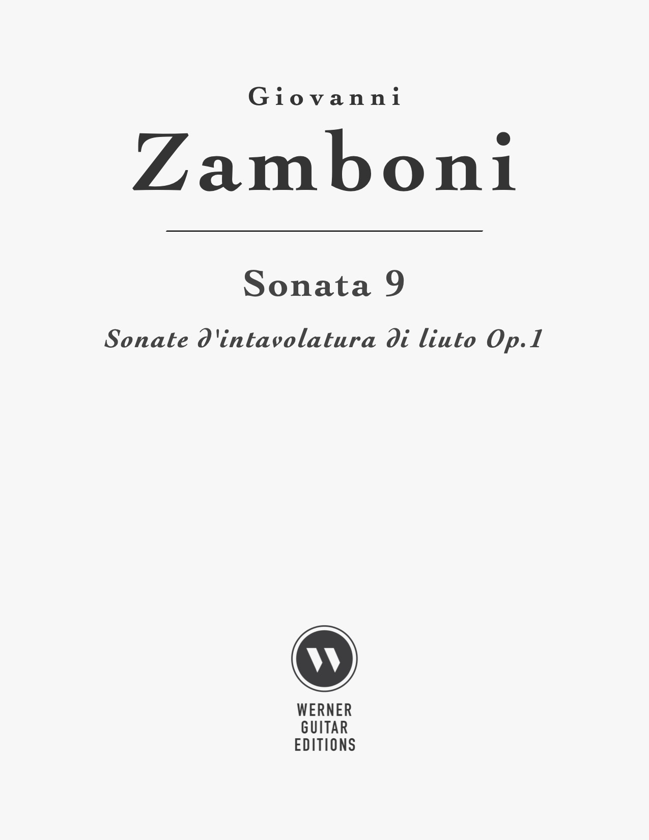 Sonata No.9 by Giovanni Zamboni (PDF Sheet Music)