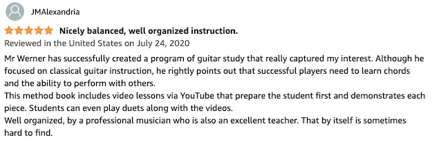 Review of Method Volume 2 for Classical Guitar