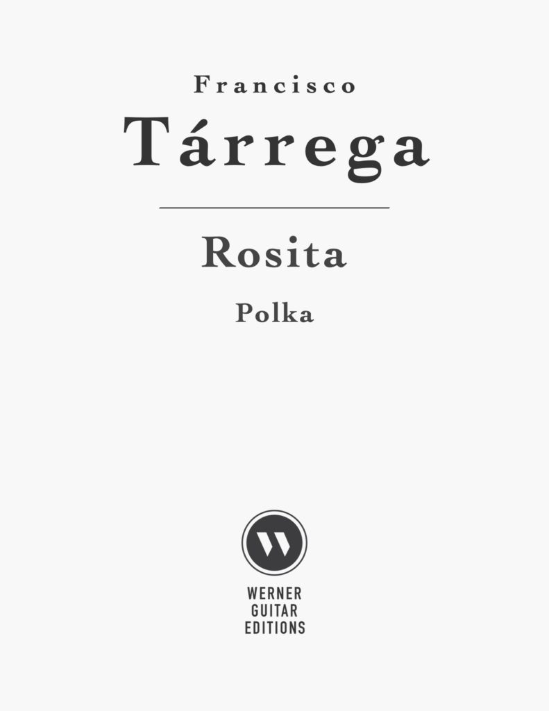 Rosita (Polka) by Tarrega - PDF Sheet Music
