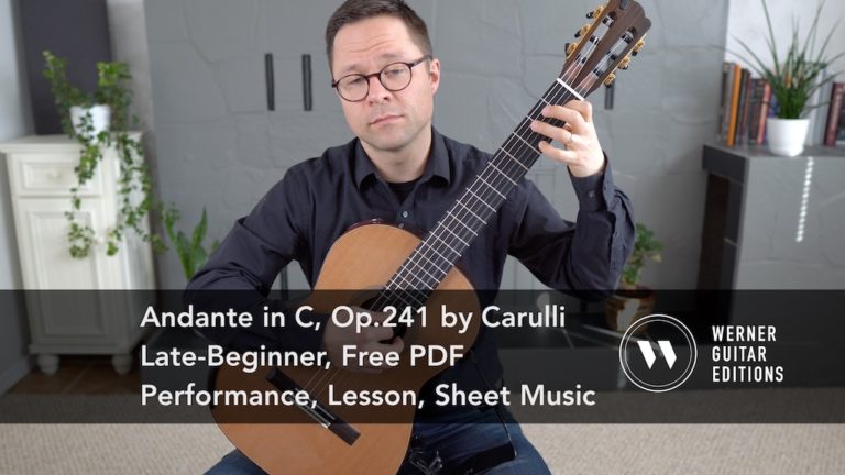 Andante in C, No.2, Op.241 by Carulli, Free PDF Sheet Music