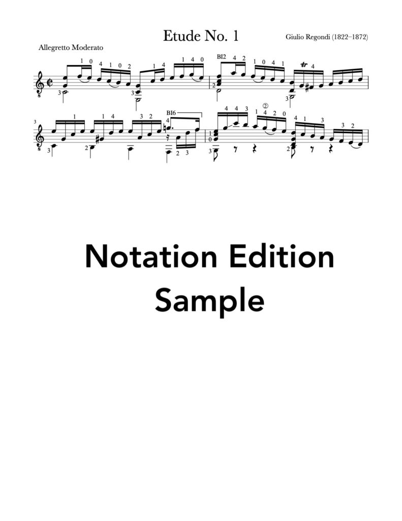 Etude No.1 by Giulio Regondi (Sheet Music Sample)