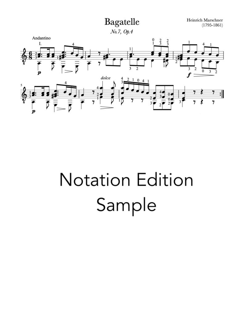 Bagatelle No.7 & No.8, Op.4 by Marschner (Sample)