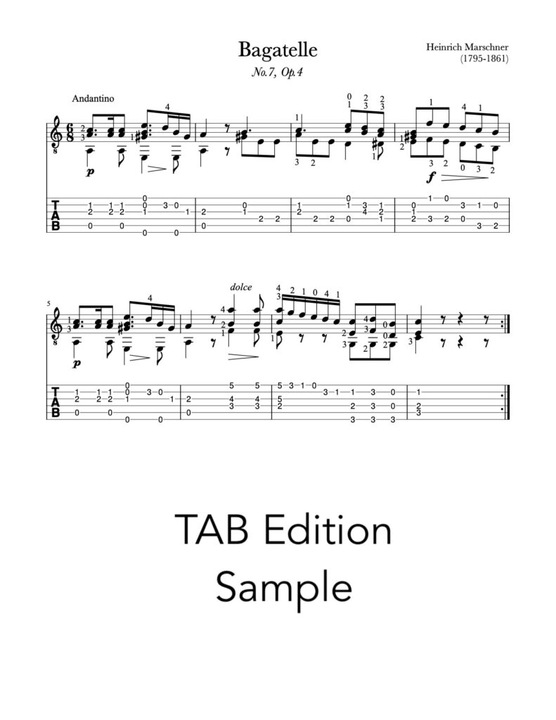 Bagatelle No.7 & No.8, Op.4 by Marschner (Sample)