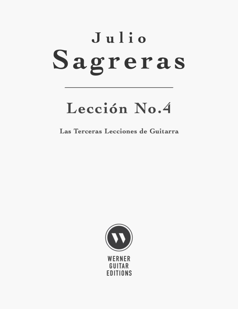 Tremolo Study: Leccion No.4, Book 3 by Sagreras