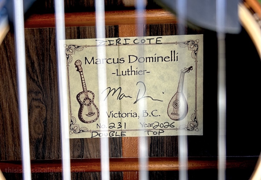 Dominelli Classical Guitar - Label