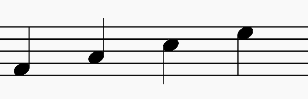 Space Notes on the Staff