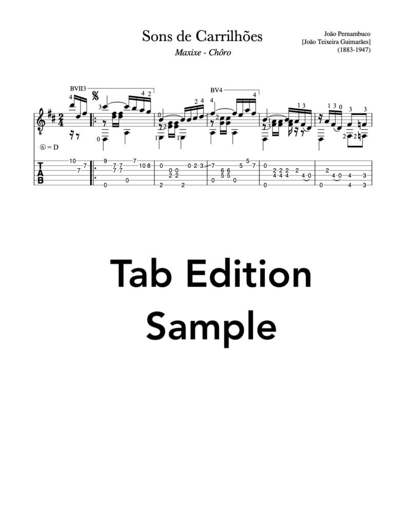 Sons de Carrilhoes by Pernambuco (TAB Sample)