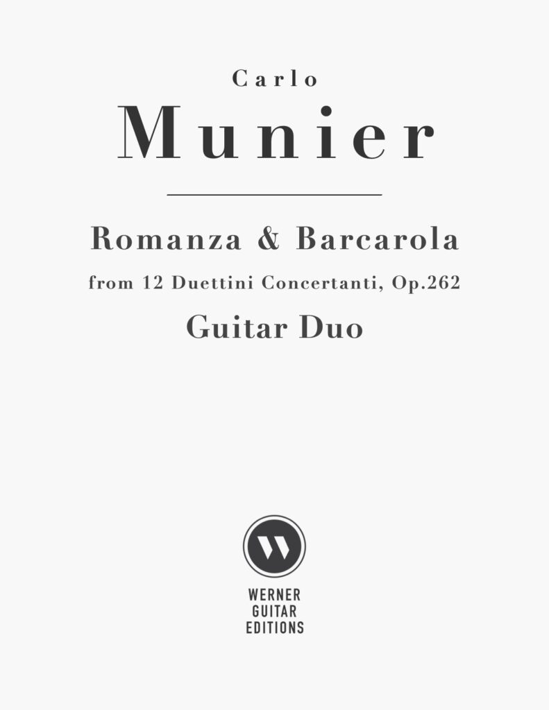 Romanza and Barcarola by Munier (PDF Sheet Music)