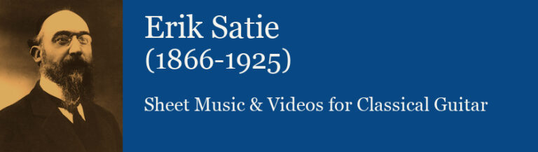 Erik Satie Sheet Music and Tab for Classical Guitar
