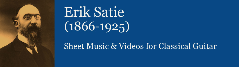 Erik Satie Sheet Music and Tab for Classical Guitar