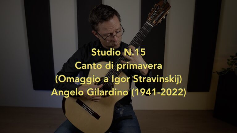 Bradford Werner performs Studio No.15 (Omaggio a Stravinsky) by Gilardino