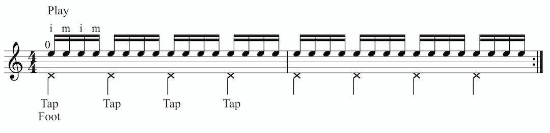 Sixteenth Notes with Tap