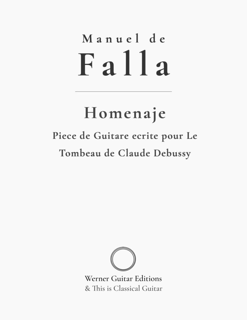 Homenaje by Manuel de Falla (PDF Sheet Music)