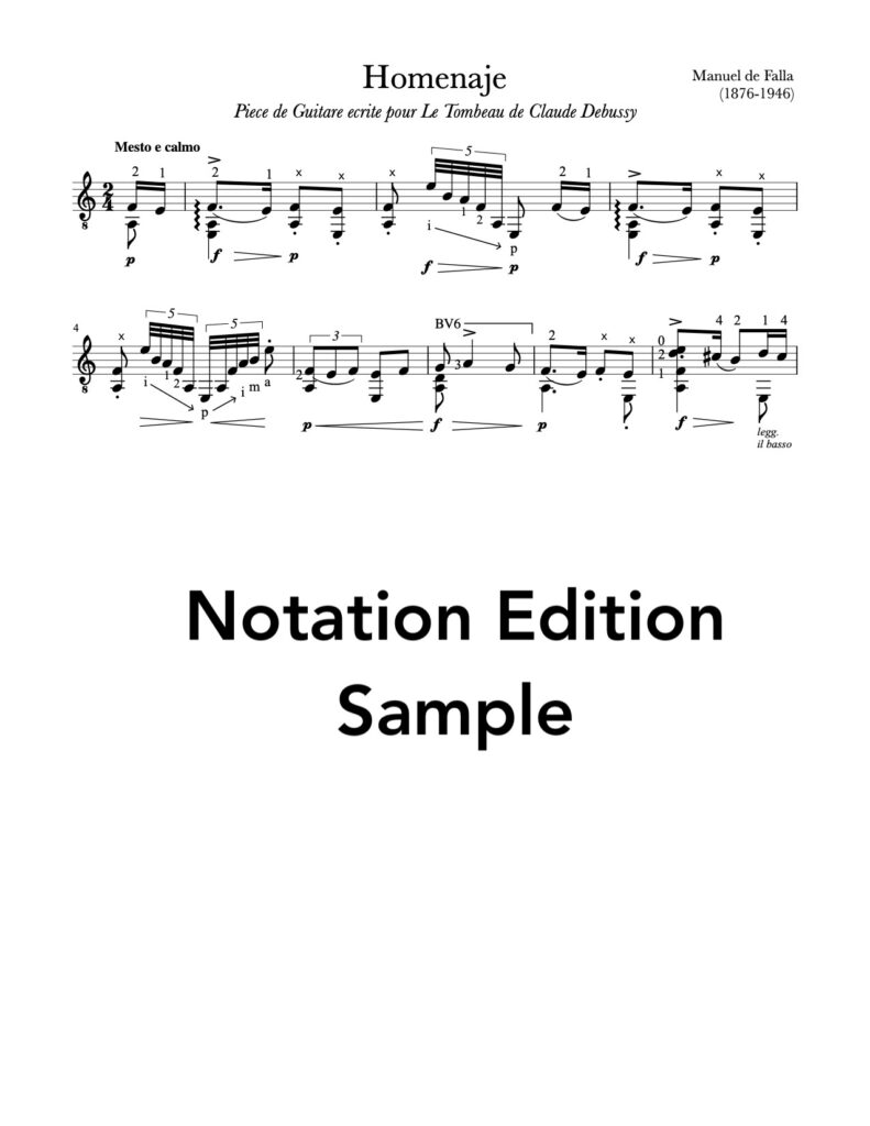 Homenaje by Manuel de Falla (Sample)